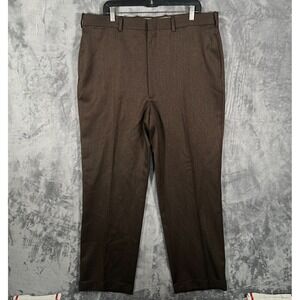 Vintage O'Connell's Dress Pants Mens 40x30 (38x30) Brown Wool Made USA
